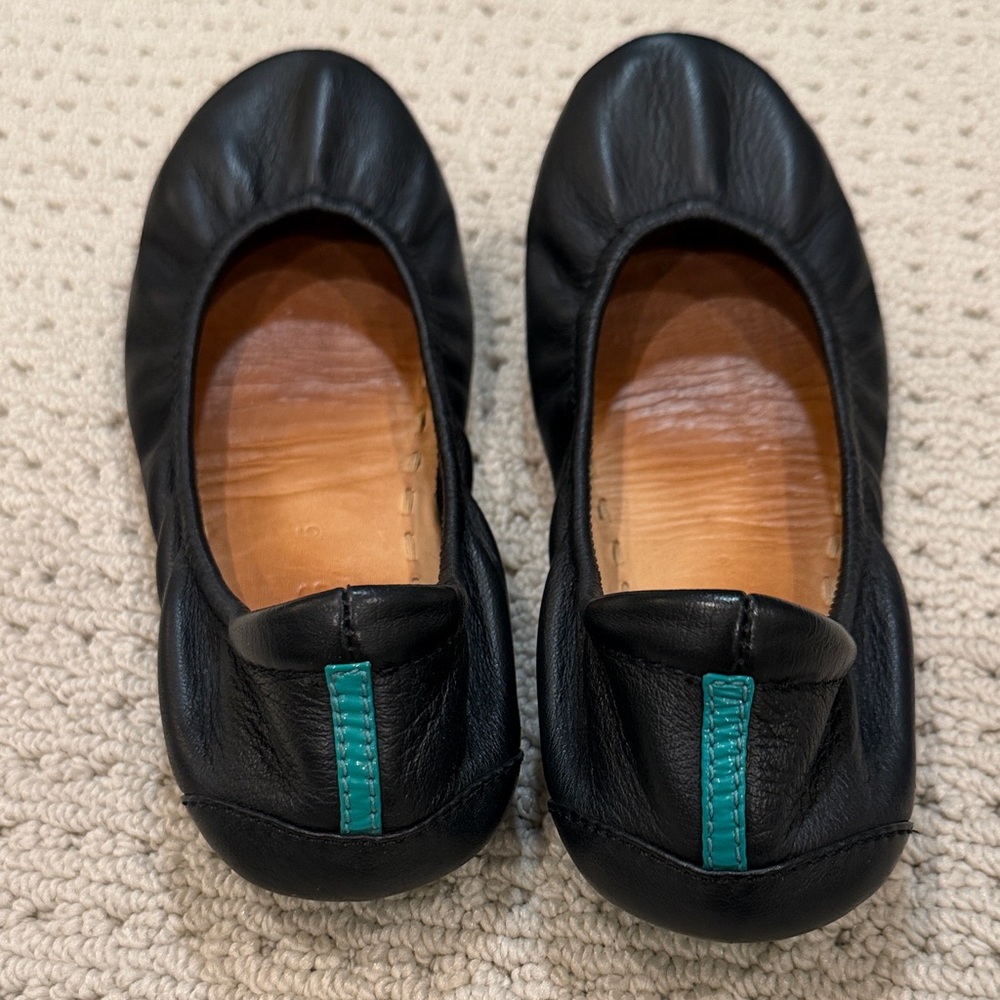 Tieks Black Leather Flats - Picture 6 of 7